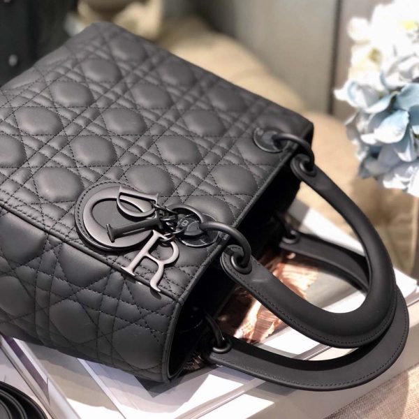 Replica Dior Medium Lady Bag - Black, Pink, Grey - AAA Quality - Image 4