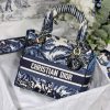 Best Replicas Bags - Dior AAA Medium Lady D-Lite Bag with Embroidered Logo Shop For Best Louis Vuitton LV Replica Bags With Cheap Price