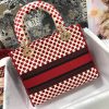 Best Replicas Bags - Replica Dior Red Dots Lady D-Lite Bag - Embroidered Logo Shop For Best Louis Vuitton LV Replica Bags With Cheap Price