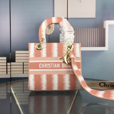Replica Dior Lady D-Lite Bag in Blue & Red