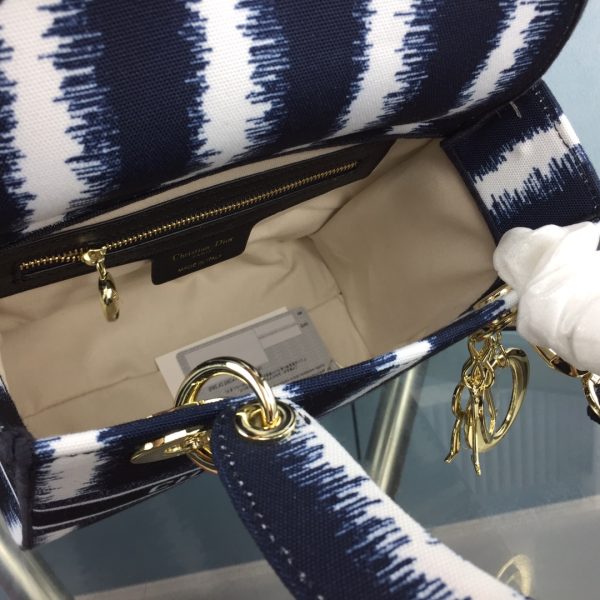 Replica Dior Lady D-Lite Bag in Blue & Red - Image 10