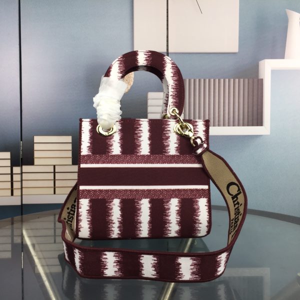 Replica Dior Lady D-Lite Bag in Blue & Red - Image 13