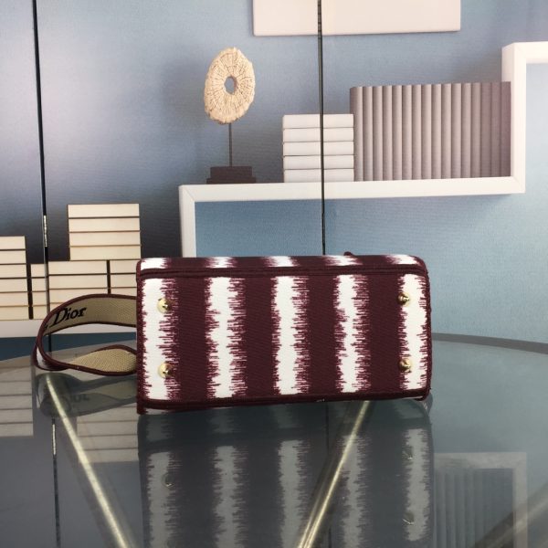 Replica Dior Lady D-Lite Bag in Blue & Red - Image 14