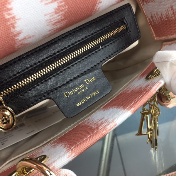 Replica Dior Lady D-Lite Bag in Blue & Red - Image 5