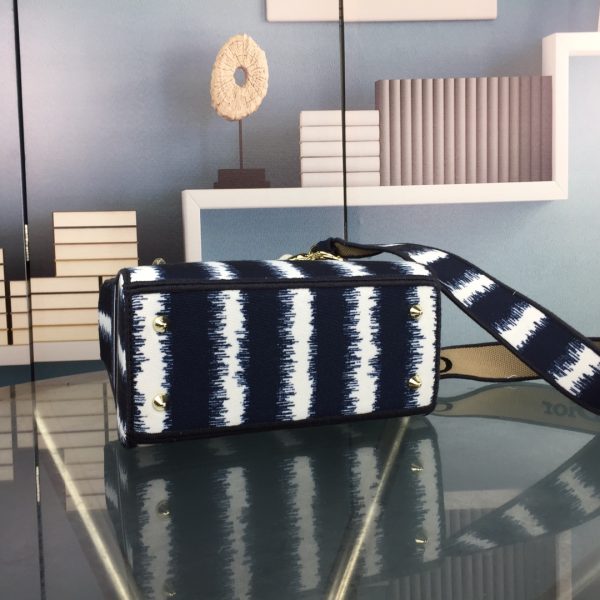 Replica Dior Lady D-Lite Bag in Blue & Red - Image 9