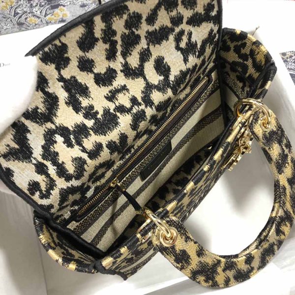 Replica Dior Leopard Lady D-Lite Embroidery Bag M0566 - Image 3
