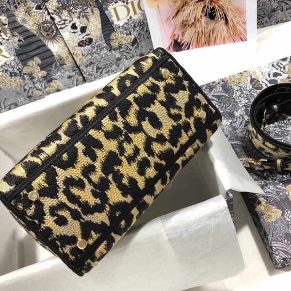 Replica Dior Leopard Lady D-Lite Embroidery Bag M0566 - Image 6