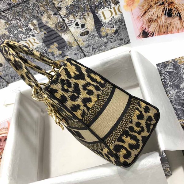Replica Dior Leopard Lady D-Lite Embroidery Bag M0566 - Image 7