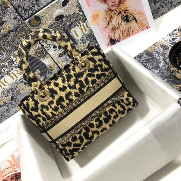Replica Dior Leopard Lady D-Lite Embroidery Bag M0566 - Image 8