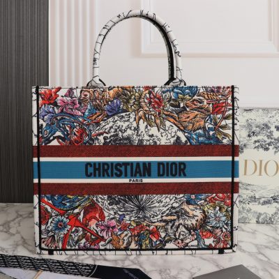 Replica Dior Latte Multicolor Book Tote - 36/42Cm Medium/Large