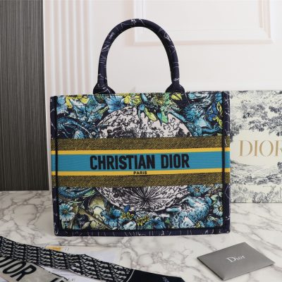 Replica Dior Blue Medium/Large Book Tote - 36/42cm