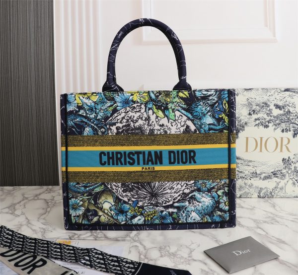 Replica Dior Blue Medium/Large Book Tote - 36/42cm