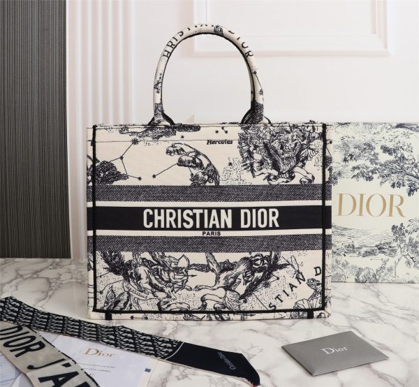 Dior Latte Multicolor Medium/Large Book Tote Replica