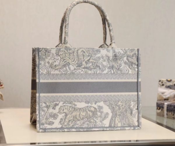 Replica Dior Small Book Tote in Gray, Pink, and Blue - Image 5
