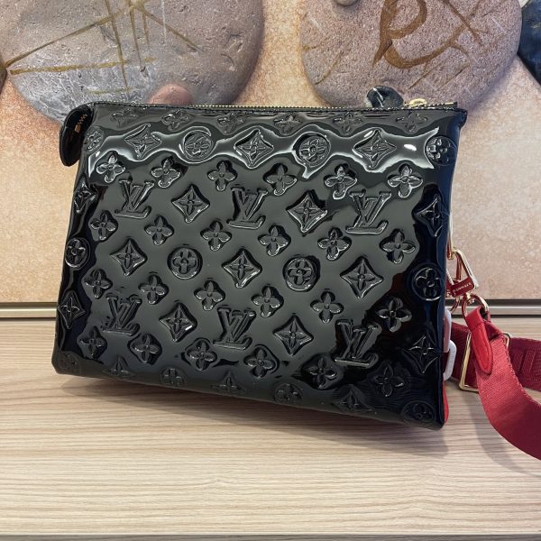 Replica LV Coussin PM Patent Leather Bag - Black/Green - Image 4