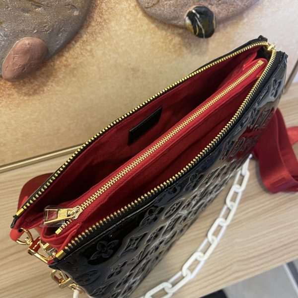 Replica LV Coussin PM Patent Leather Bag - Black/Green - Image 5
