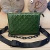 Best Replicas Bags - Replica LV Coussin PM Patent Leather Bag - Black/Green Shop For Best Louis Vuitton LV Replica Bags With Cheap Price