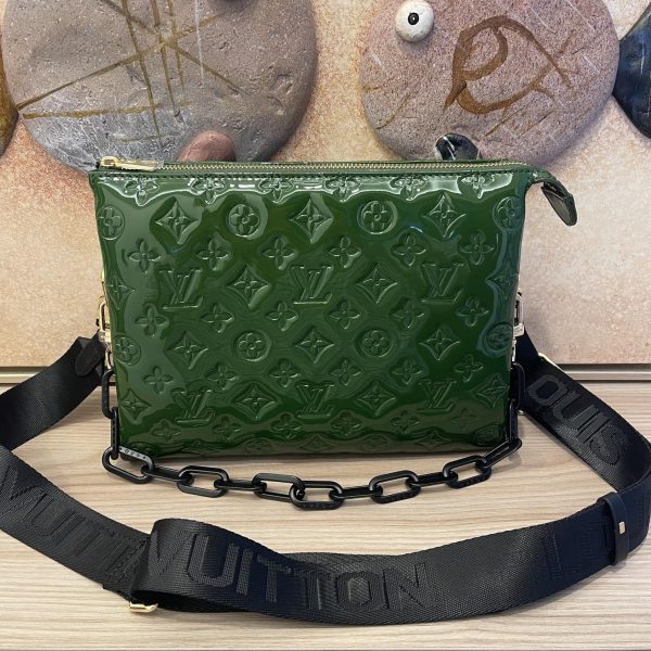 Replica LV Coussin PM Patent Leather Bag - Black/Green - Image 7