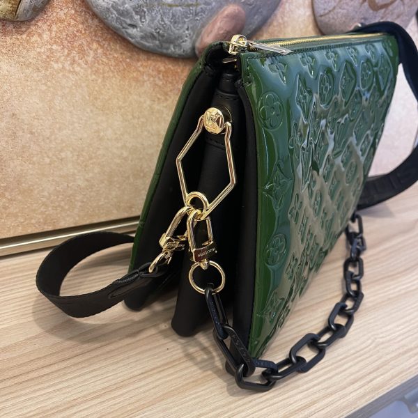 Replica LV Coussin PM Patent Leather Bag - Black/Green - Image 8
