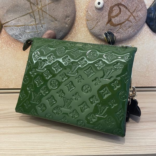 Replica LV Coussin PM Patent Leather Bag - Black/Green - Image 9