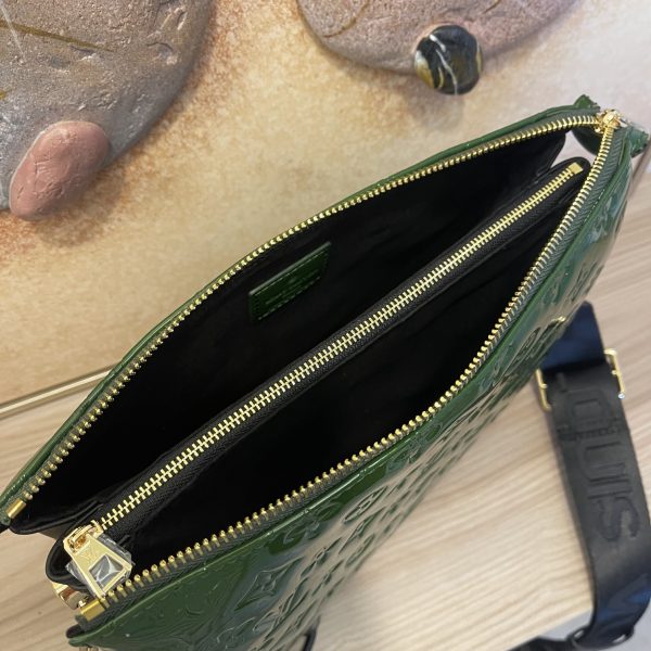 Replica LV Coussin PM Patent Leather Bag - Black/Green - Image 10