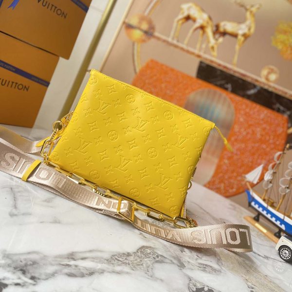 Replica Louis Vuitton Coussin PM Navy/Yellow Handbag - Image 9