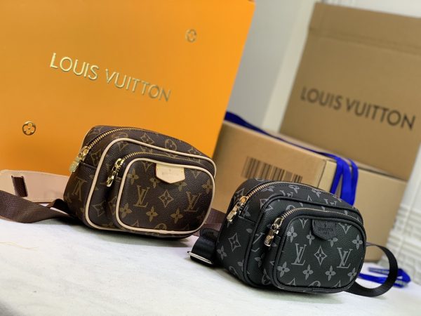 Replica LV Taigarama Outdoor Pouch in Brown & Black