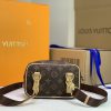 Best Replicas Bags - Replica LV Taigarama Outdoor Pouch in Brown & Black Shop For Best Louis Vuitton LV Replica Bags With Cheap Price