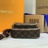 Best Replicas Bags - Replica LV Taigarama Outdoor Pouch in Brown & Black Shop For Best Louis Vuitton LV Replica Bags With Cheap Price