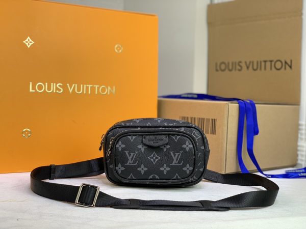 Replica LV Taigarama Outdoor Pouch in Brown & Black - Image 7