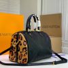 Best Replicas Bags - LV Replica Leopard Speedy 30 Bandouliere Embossed Handbag Shop For Best Louis Vuitton LV Replica Bags With Cheap Price