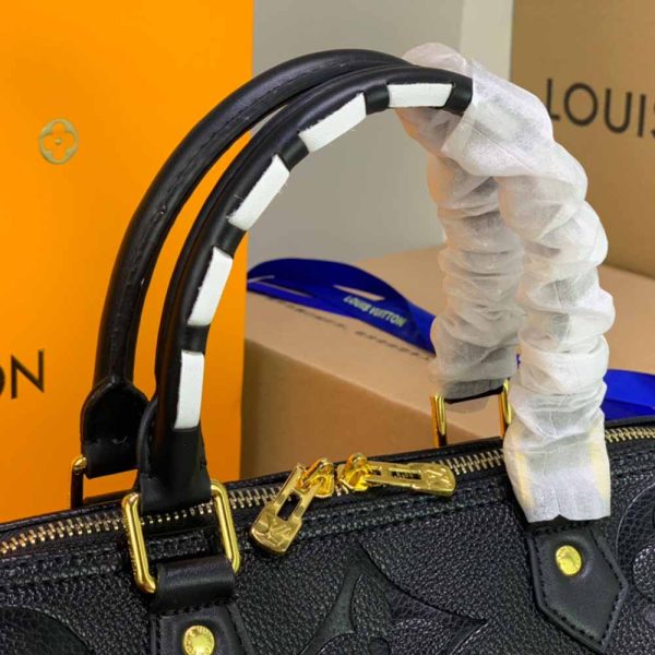 LV Replica Leopard Speedy 30 Bandouliere Embossed Handbag - Image 12