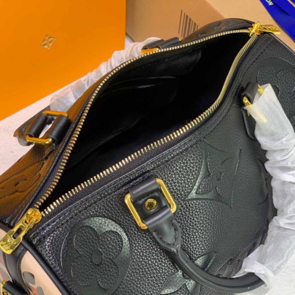 LV Replica Leopard Speedy 30 Bandouliere Embossed Handbag - Image 10
