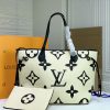 Best Replicas Bags - Replica LV Neverfull M45679 Tote in White/Black Shop For Best Louis Vuitton LV Replica Bags With Cheap Price
