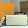 Best Replicas Bags - Replica LV Neverfull M45679 Tote in White/Black Shop For Best Louis Vuitton LV Replica Bags With Cheap Price