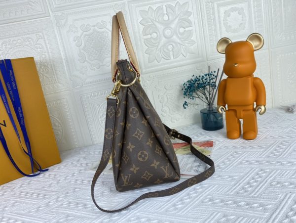 Replica LV Pallas MM Monogram Black Red Pink Handbag - Image 10
