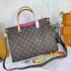Best Replicas Bags - Replica LV Pallas MM Monogram Black Red Pink Handbag Shop For Best Louis Vuitton LV Replica Bags With Cheap Price