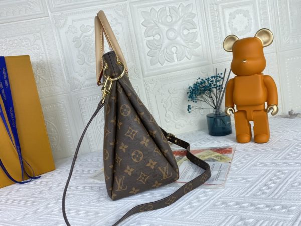 Replica LV Pallas MM Monogram Black Red Pink Handbag - Image 2