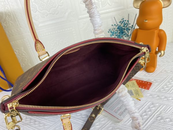 Replica LV Pallas MM Monogram Black Red Pink Handbag - Image 20