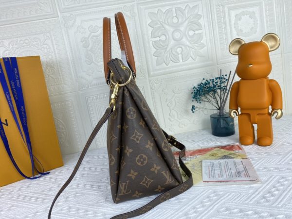Replica LV Pallas MM Monogram Black Red Pink Handbag - Image 6