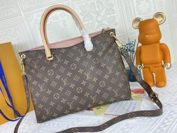 Replica LV Pallas MM Monogram Black Red Pink Handbag - Image 9