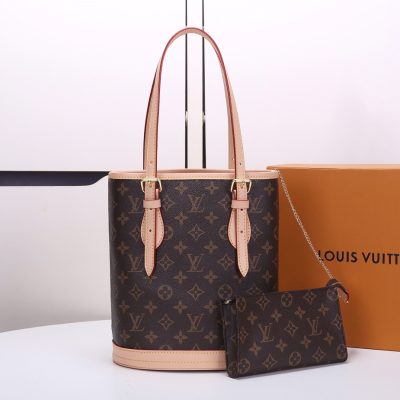 Louis Vuitton Monogram Bucket PM Tote with Wallet M42238 Replica