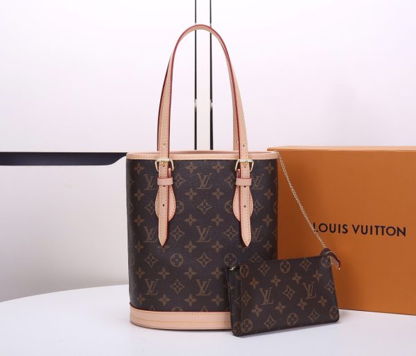 Louis Vuitton Monogram Bucket PM Tote with Wallet M42238 Replica