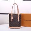 Best Replicas Bags - Louis Vuitton Monogram Bucket PM Tote with Wallet M42238 Replica Shop For Best Louis Vuitton LV Replica Bags With Cheap Price