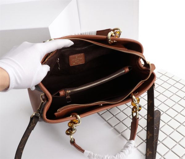 Replica LV Monogram Handle Bag with Detachable Strap - Image 11