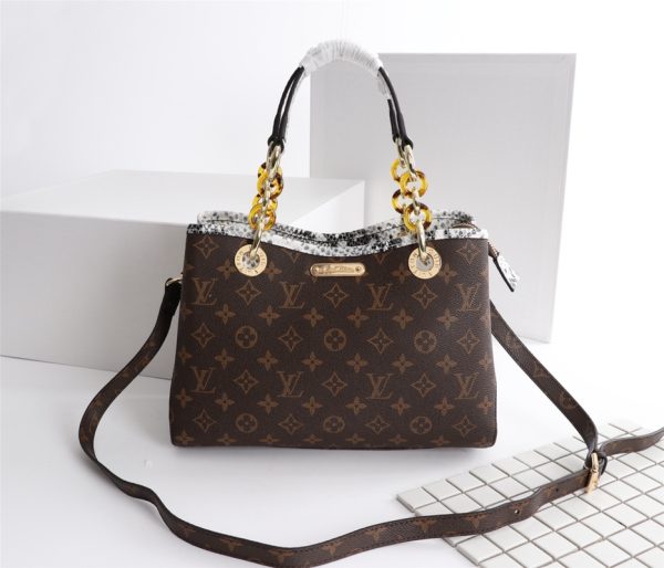 Replica LV Monogram Handle Bag with Detachable Strap - Image 12