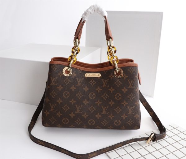 Replica LV Monogram Handle Bag with Detachable Strap - Image 7