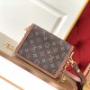 Best Replicas Bags - Louis Vuitton Dauphine MM/Mini Replica Brown Monogram Shop For Best Louis Vuitton LV Replica Bags With Cheap Price