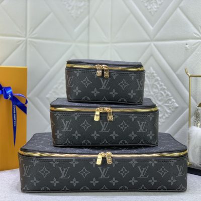 Replica Louis Vuitton Monogram Packing Cube PM/MM/GM Black