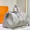 Best Replicas Bags - Silver LV Keepall Bandouliere 50 Replica – Stylish Travel Essential Shop For Best Louis Vuitton LV Replica Bags With Cheap Price
